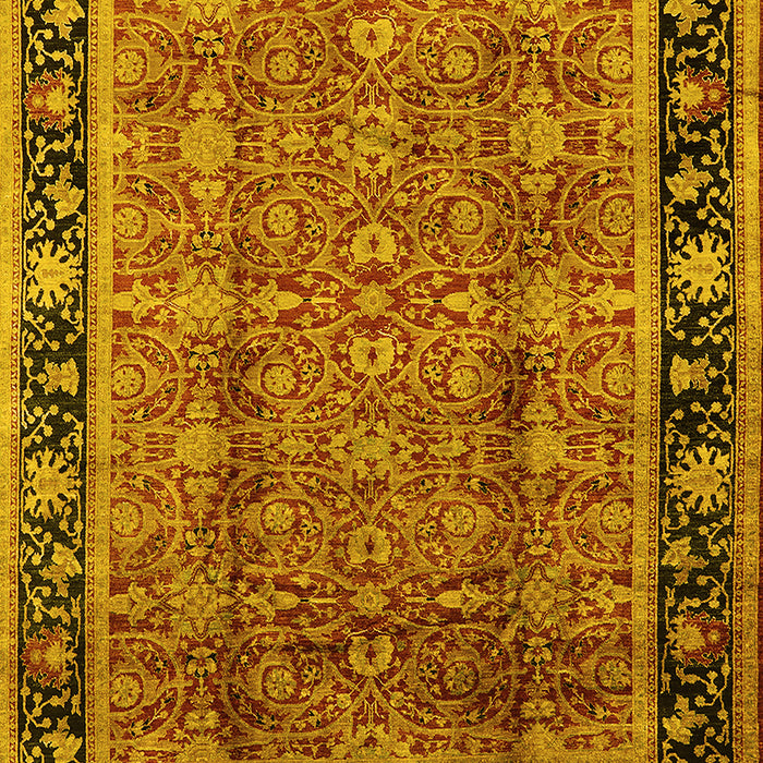 Oriental Yellow Industrial Rug, urb3053yw