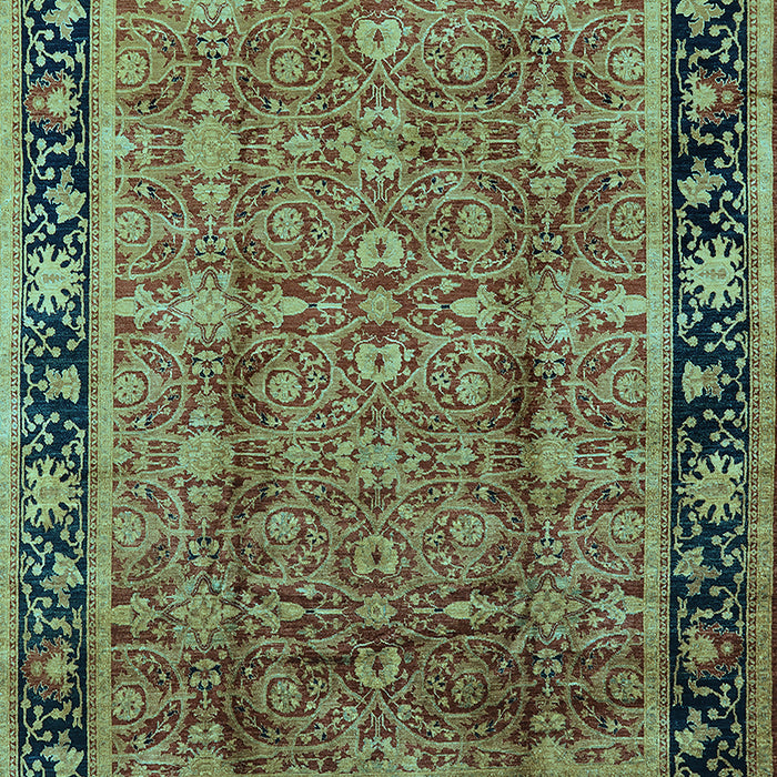 Machine Washable Oriental Light Blue Industrial Rug, wshurb3053lblu