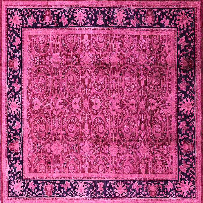 Square Oriental Pink Industrial Rug, urb3053pnk
