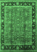 Oriental Emerald Green Industrial Rug, urb3053emgrn