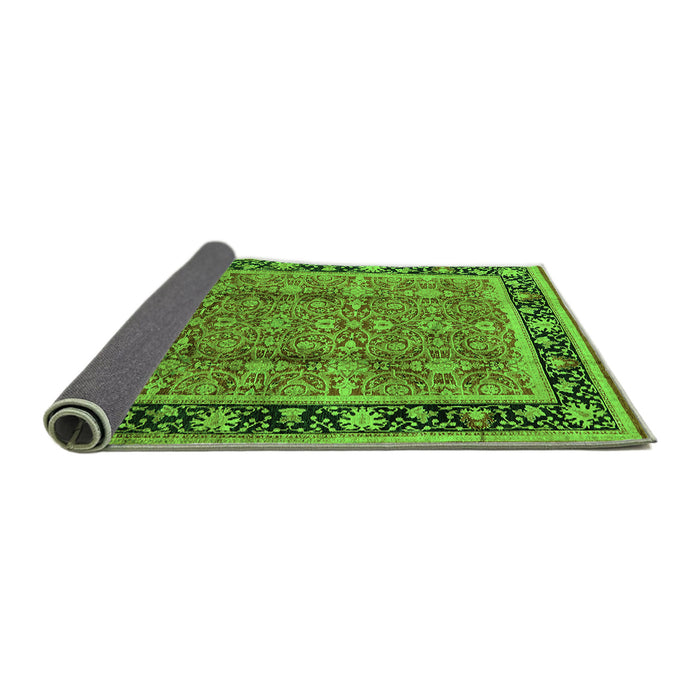 Sideview of Oriental Green Industrial Rug, urb3053grn