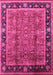 Machine Washable Oriental Pink Industrial Rug, wshurb3053pnk