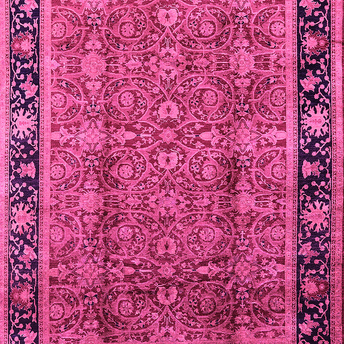 Machine Washable Oriental Pink Industrial Rug, wshurb3053pnk