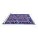 Sideview of Machine Washable Oriental Blue Industrial Rug, wshurb3053blu