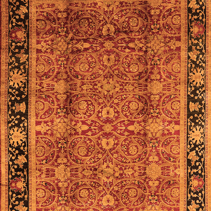 Machine Washable Oriental Orange Industrial Area Rugs, wshurb3053org