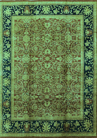 Oriental Turquoise Industrial Rug, urb3053turq