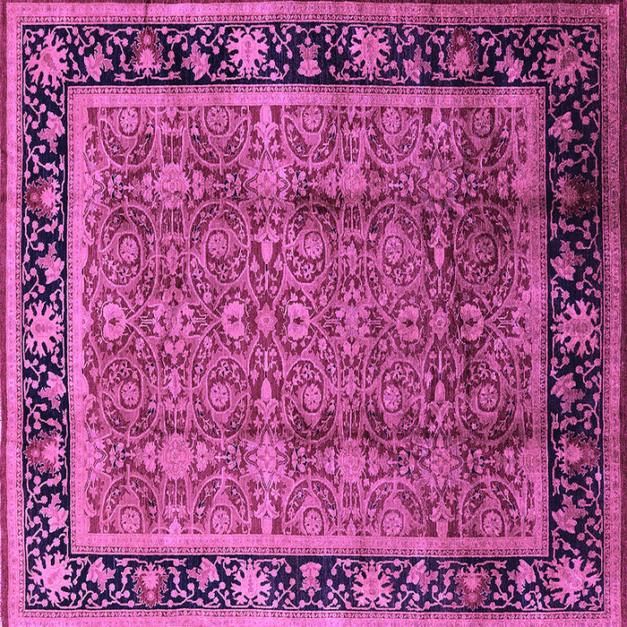 Square Oriental Purple Industrial Rug, urb3053pur