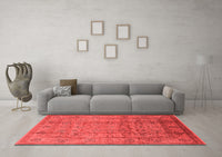 Machine Washable Oriental Red Industrial Rug, wshurb3054red