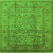 Square Oriental Green Industrial Rug, urb3054grn