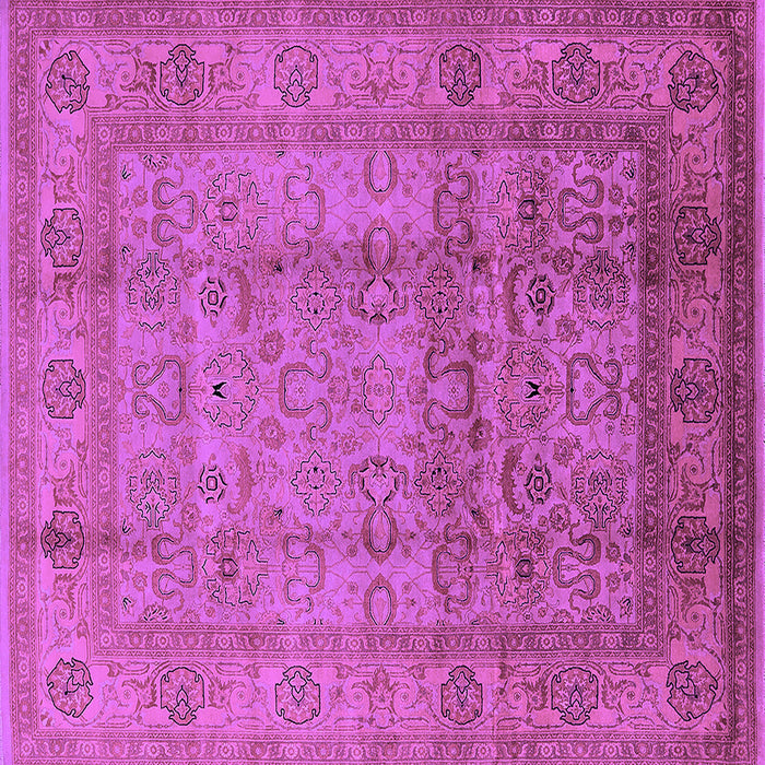 Square Oriental Purple Industrial Rug, urb3054pur