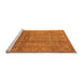 Sideview of Machine Washable Oriental Orange Industrial Area Rugs, wshurb3054org