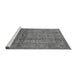 Sideview of Machine Washable Oriental Gray Industrial Rug, wshurb3054gry