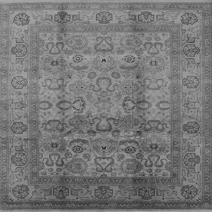 Square Machine Washable Oriental Gray Industrial Rug, wshurb3054gry