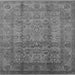 Square Machine Washable Oriental Gray Industrial Rug, wshurb3054gry