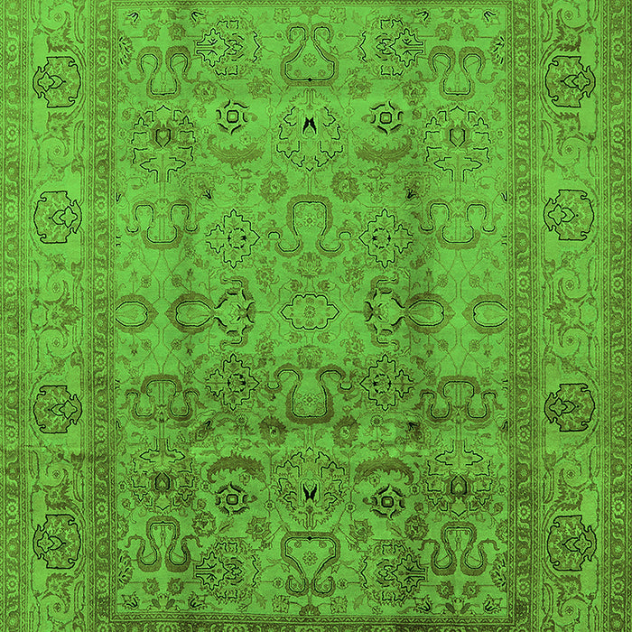 Machine Washable Oriental Green Industrial Area Rugs, wshurb3054grn