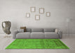 Machine Washable Oriental Green Industrial Area Rugs in a Living Room,, wshurb3054grn