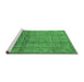 Sideview of Machine Washable Oriental Emerald Green Industrial Area Rugs, wshurb3054emgrn