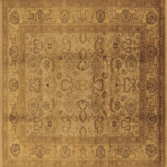 Square Oriental Brown Industrial Rug, urb3054brn
