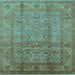 Square Oriental Light Blue Industrial Rug, urb3054lblu