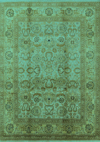 Oriental Turquoise Industrial Rug, urb3054turq