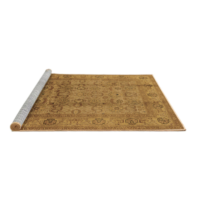 Sideview of Machine Washable Oriental Brown Industrial Rug, wshurb3054brn