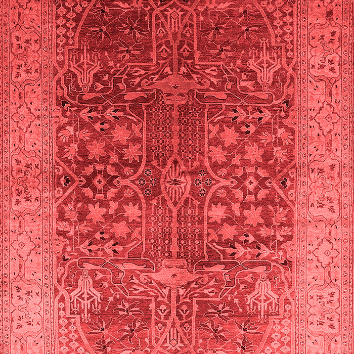 Machine Washable Oriental Red Industrial Rug, wshurb3055red