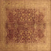 Square Oriental Brown Industrial Rug, urb3055brn