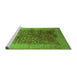 Sideview of Machine Washable Oriental Green Industrial Area Rugs, wshurb3055grn