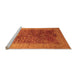 Sideview of Machine Washable Oriental Orange Industrial Area Rugs, wshurb3055org