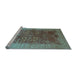 Sideview of Machine Washable Oriental Light Blue Industrial Rug, wshurb3055lblu