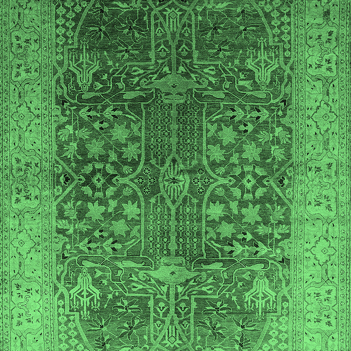 Oriental Emerald Green Industrial Rug, urb3055emgrn