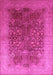 Machine Washable Oriental Pink Industrial Rug, wshurb3055pnk