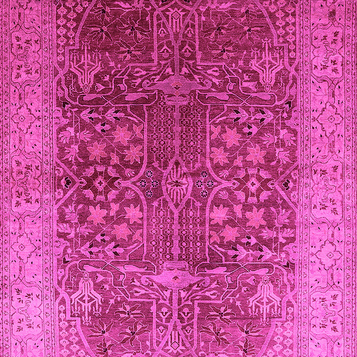 Machine Washable Oriental Pink Industrial Rug, wshurb3055pnk
