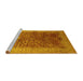 Sideview of Machine Washable Oriental Yellow Industrial Rug, wshurb3055yw