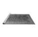 Sideview of Machine Washable Oriental Gray Industrial Rug, wshurb3055gry