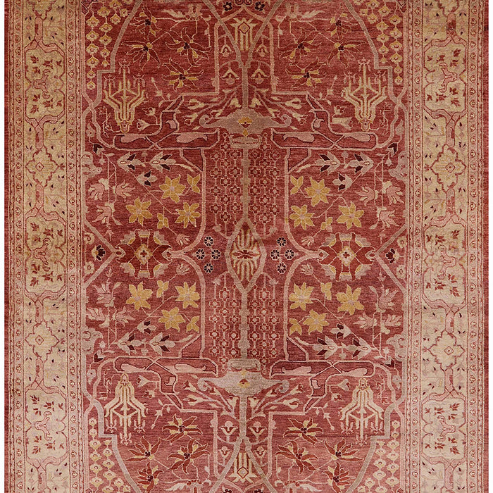 Mid-Century Modern Brown Sand Brown Oriental Rug, urb3055