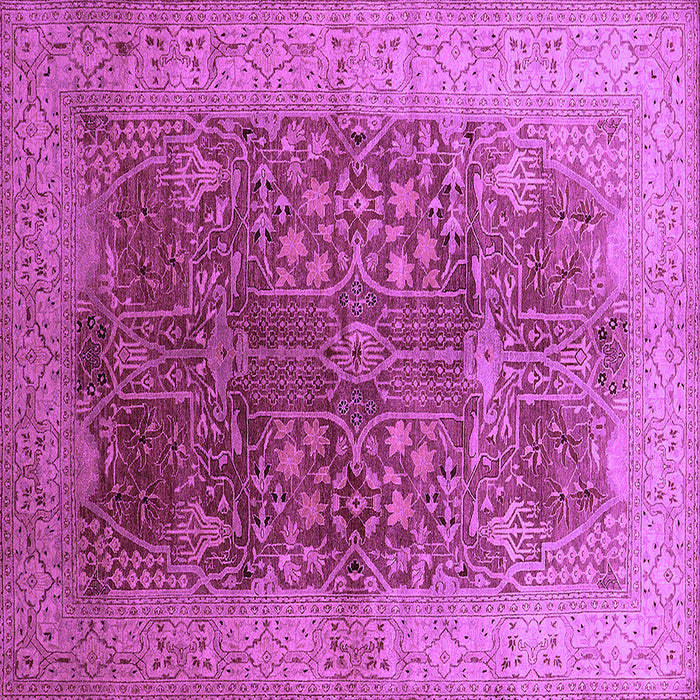Square Oriental Purple Industrial Rug, urb3055pur