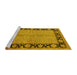 Sideview of Machine Washable Oriental Yellow Industrial Rug, wshurb3056yw