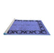 Sideview of Machine Washable Oriental Blue Industrial Rug, wshurb3056blu