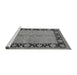 Sideview of Machine Washable Oriental Gray Industrial Rug, wshurb3056gry