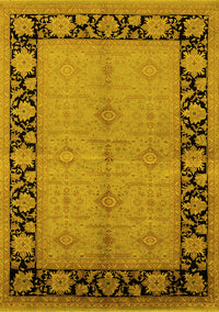 Oriental Yellow Industrial Rug, urb3056yw