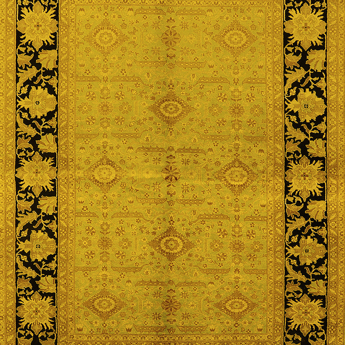 Oriental Yellow Industrial Rug, urb3056yw