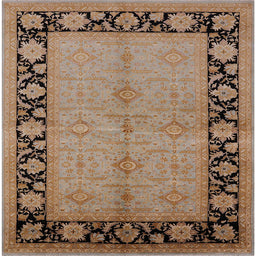 Square Machine Washable Industrial Modern Camel Brown Rug, wshurb3056