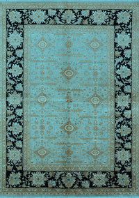 Oriental Light Blue Industrial Rug, urb3056lblu