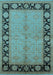 Oriental Light Blue Industrial Rug, urb3056lblu