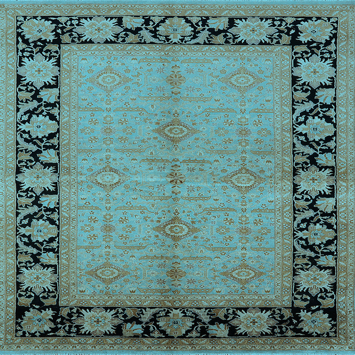 Square Oriental Light Blue Industrial Rug, urb3056lblu