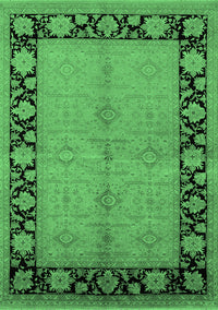 Oriental Emerald Green Industrial Rug, urb3056emgrn