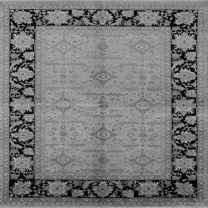 Square Oriental Gray Industrial Rug, urb3056gry