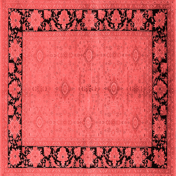 Machine Washable Oriental Red Industrial Rug, wshurb3056red