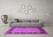 Machine Washable Oriental Purple Industrial Area Rugs in a Living Room, wshurb3056pur